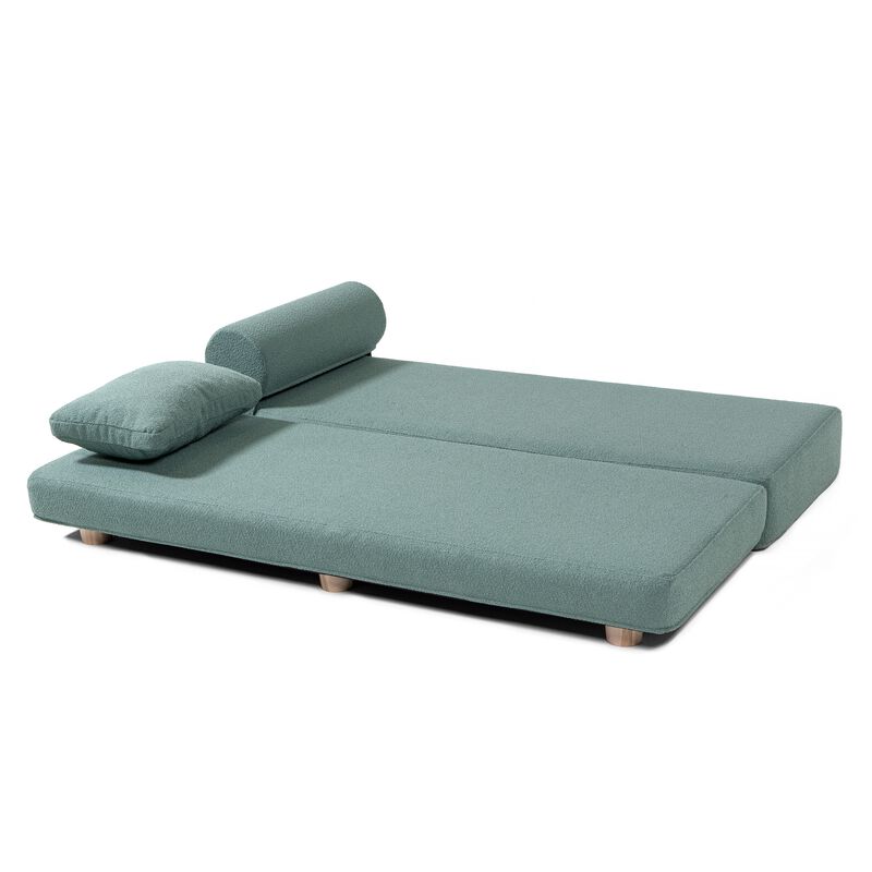 Jaxx Avida Daybed � Fold Out Queen Sleeper � Premium Boucle: Sleek and Modern Lounge for Relaxing and Overnight Guests