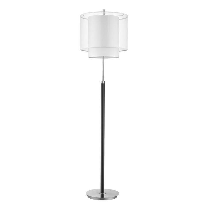 Hivvago 62" Floor Lamp With White Fabric Drum Shade