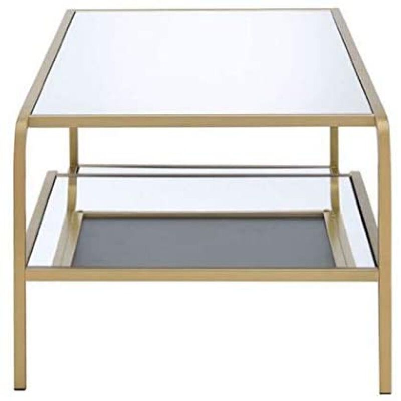 Astrid Coffee Table In Gold & Mirror