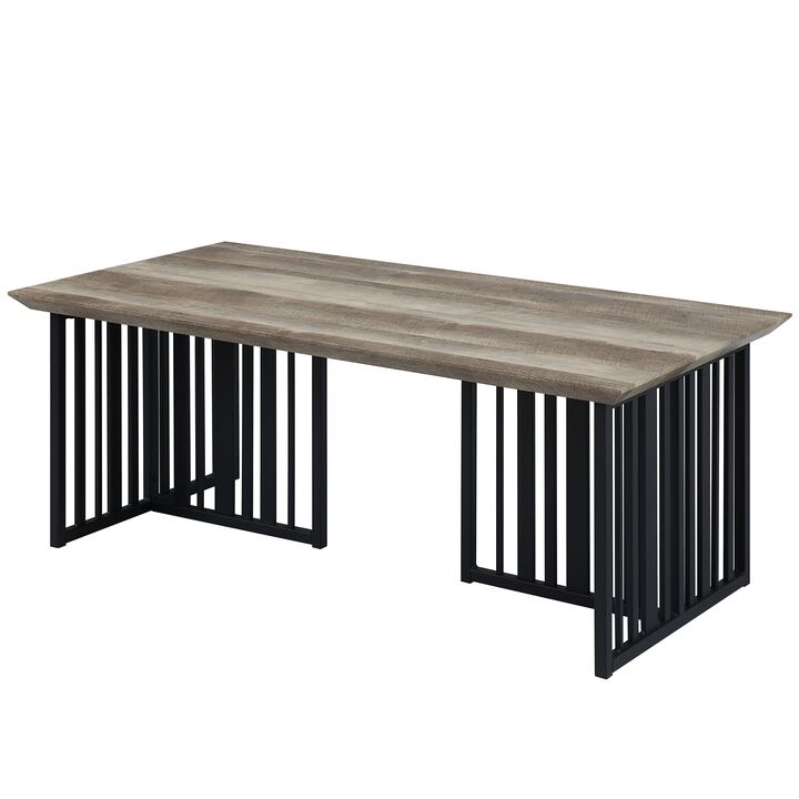 ACME Zudora Coffee Table, Antique Oak & Black Finish