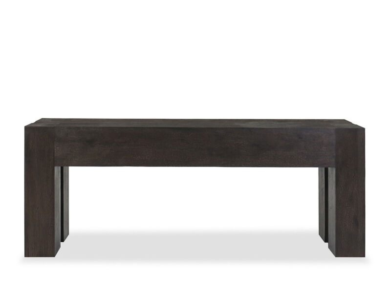 Abaso Console Table in Ebony Rustic Wormwood Oak