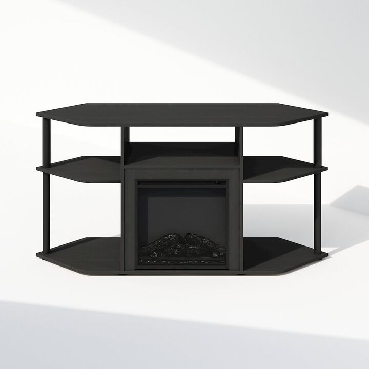 Decorative Electric Fireplace Corner TV Stand, Entertainment Center