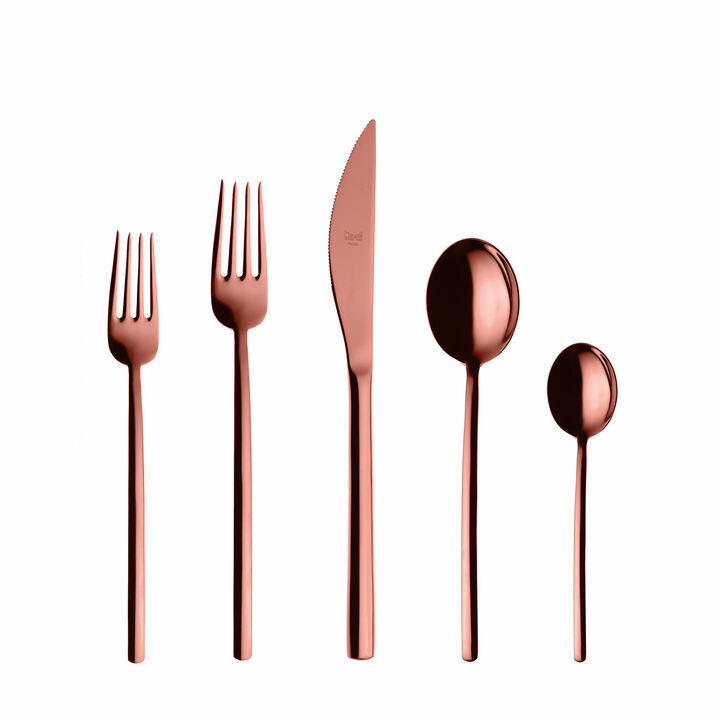 Due Bronze Flatware Set 5 Pieces