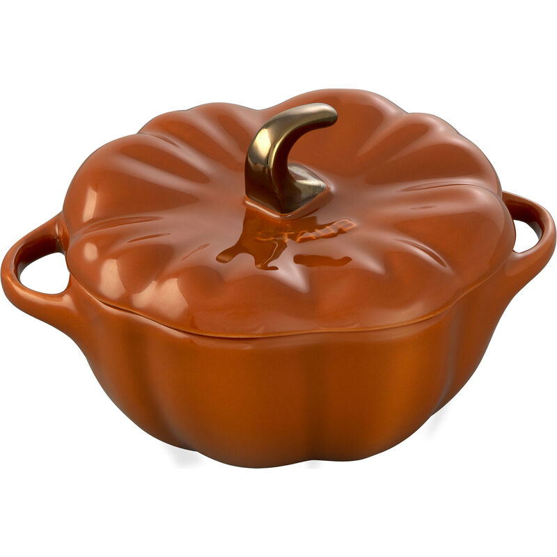 Staub Ceramic 24-oz Pumpkin Cocotte - Matte Black