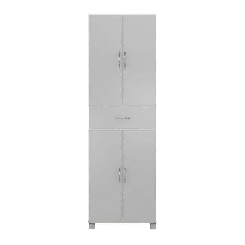 RealRooms Basin Storage Cabinet with Drawer, Dove Gray