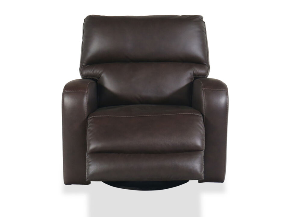 Leather swivel glider recliner