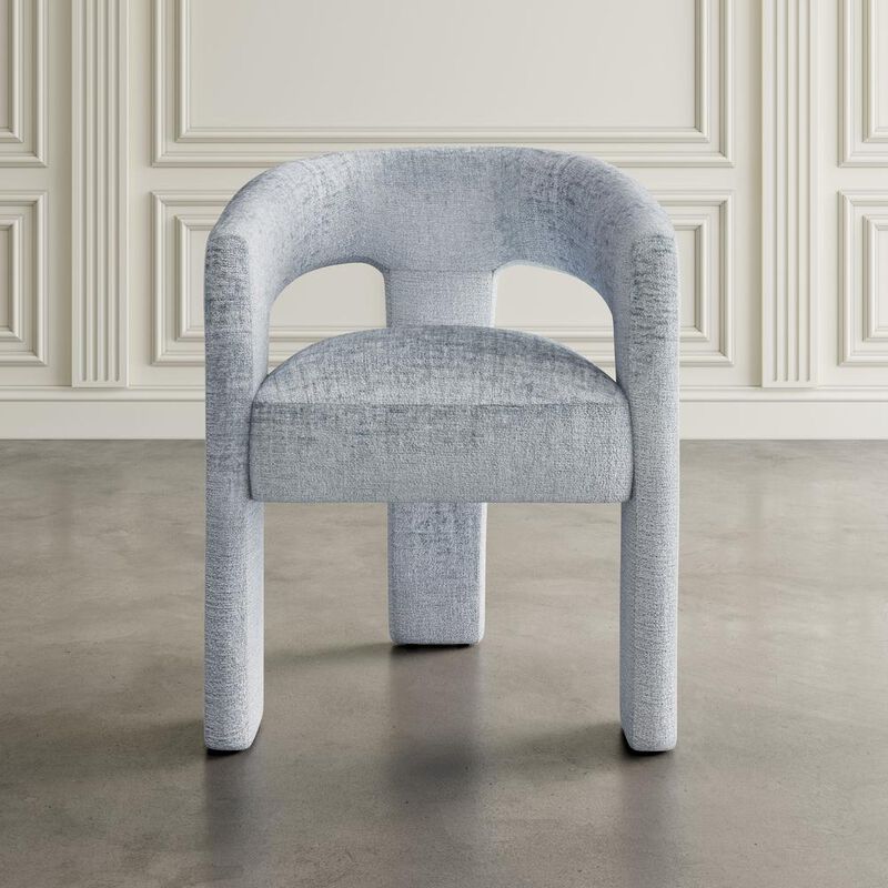 Jofran Modern Luxury Jacquard Fabric Upholstered Sculpture Armchair