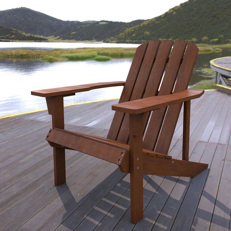 Westport Outdoor Patio Traditional Acacia Wood Adirondack Chair