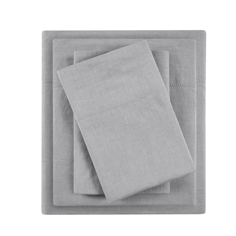 Gracie Mills Arden 4-Piece Breathable Linen Blend Sheet Set