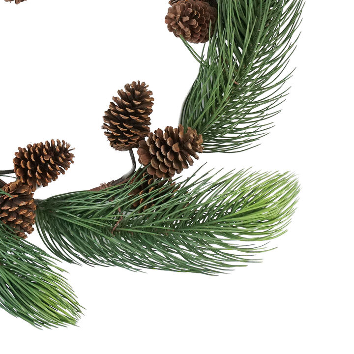 Long Pine Needle Artificial Christmas Wreath - 30-Inch  Unlit