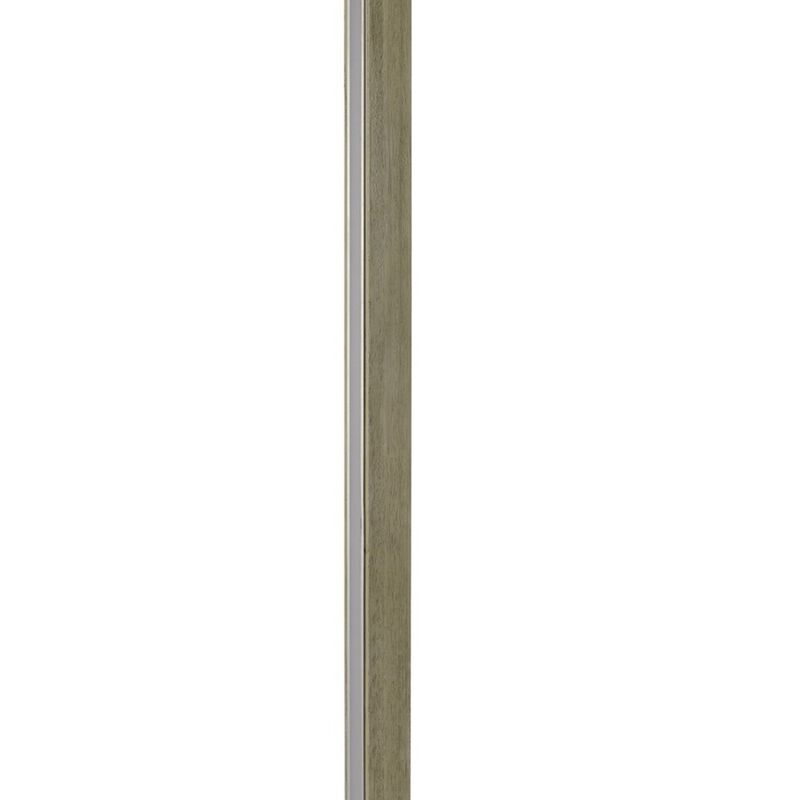 61 Inch Wood Floor Lamp Dimming LED Column, Brown-Benzara