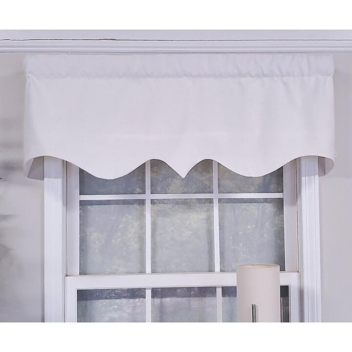 RLF Home Luxurious Modern Design Classic Soft Rayon Regal Style Window Valance 50" x 17" Taupe