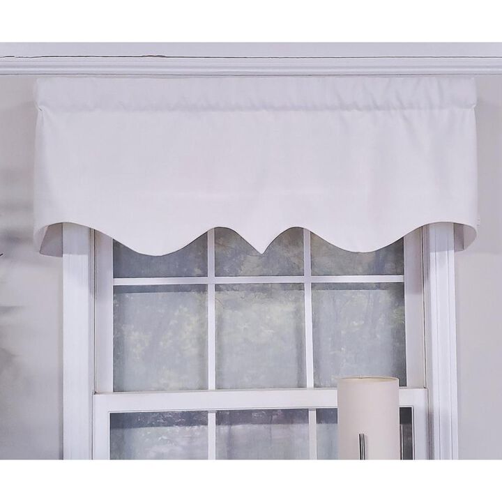 RLF Home Luxurious Modern Design Classic Soft Rayon Regal Style Window Valance 50" x 17" Sand