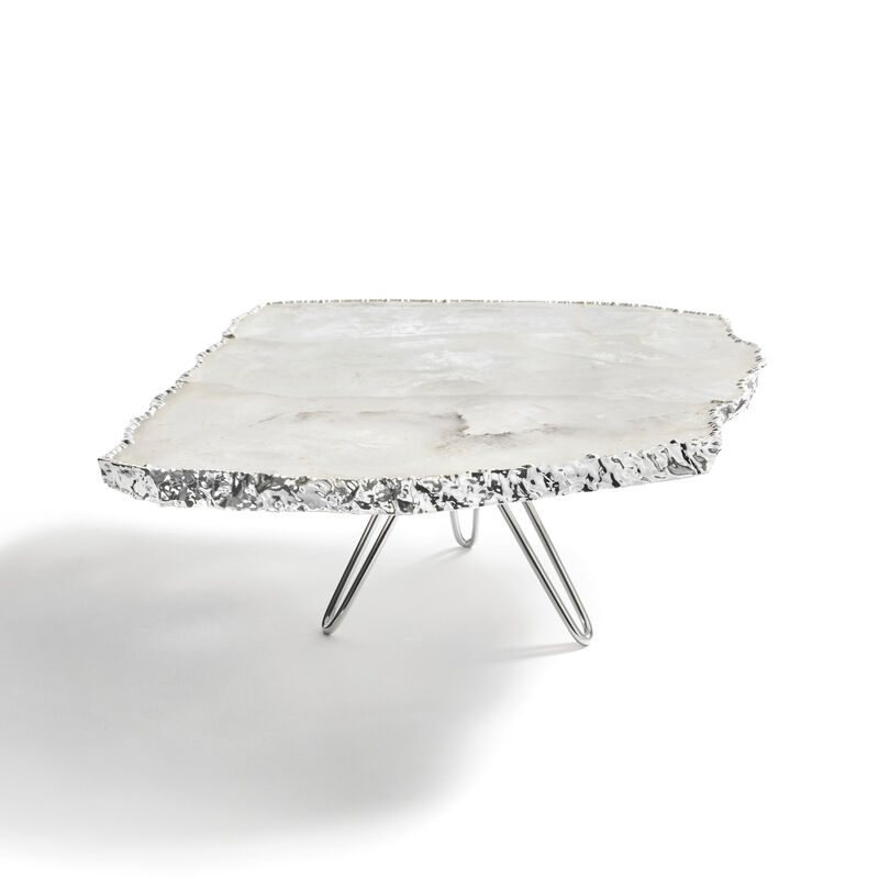 Torta Cake Stand, Crystal & Silver