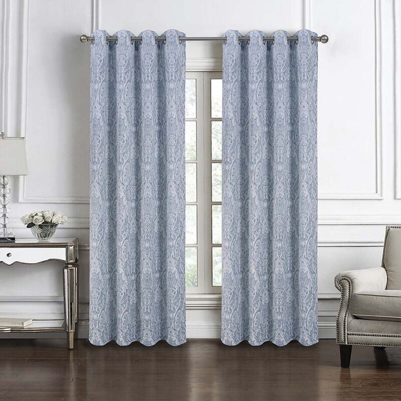 RT Designers Collection Bridgeport Jacquard High Quality Light Filtering Grommet Curtain Panel