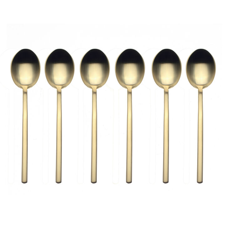 Due Ice Gold Coffee Spoon Set 6 Pieces