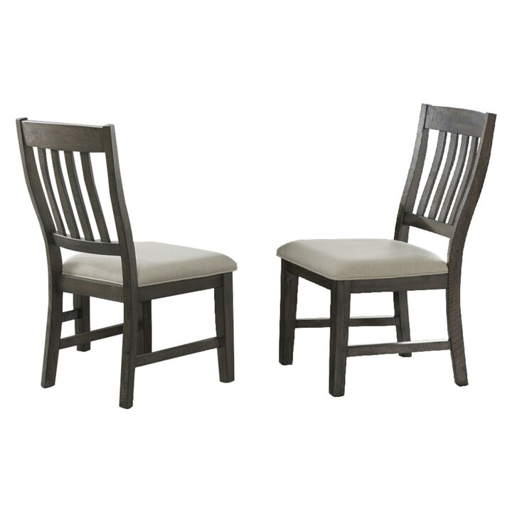 Trestle Danish Gray Upholstered Side Chair (Set of 2)