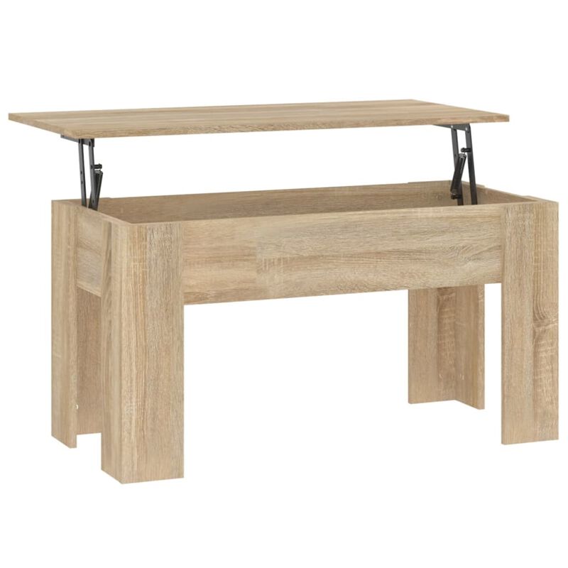 vidaXL Coffee Table Sonoma Oak 39.8"x19.3"x20.5" Engineered Wood