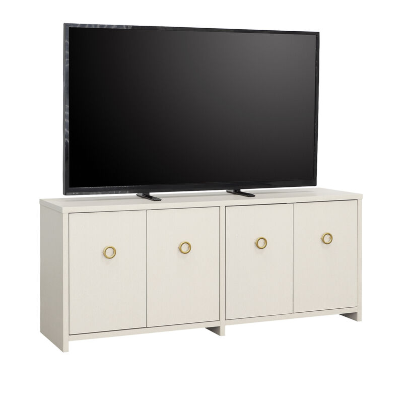 Grand Coast Modern TV Credenza with Doors