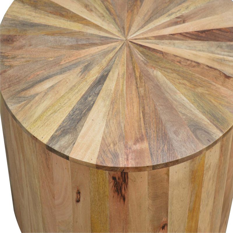 Solid Wood Round Wooden Coffee Table