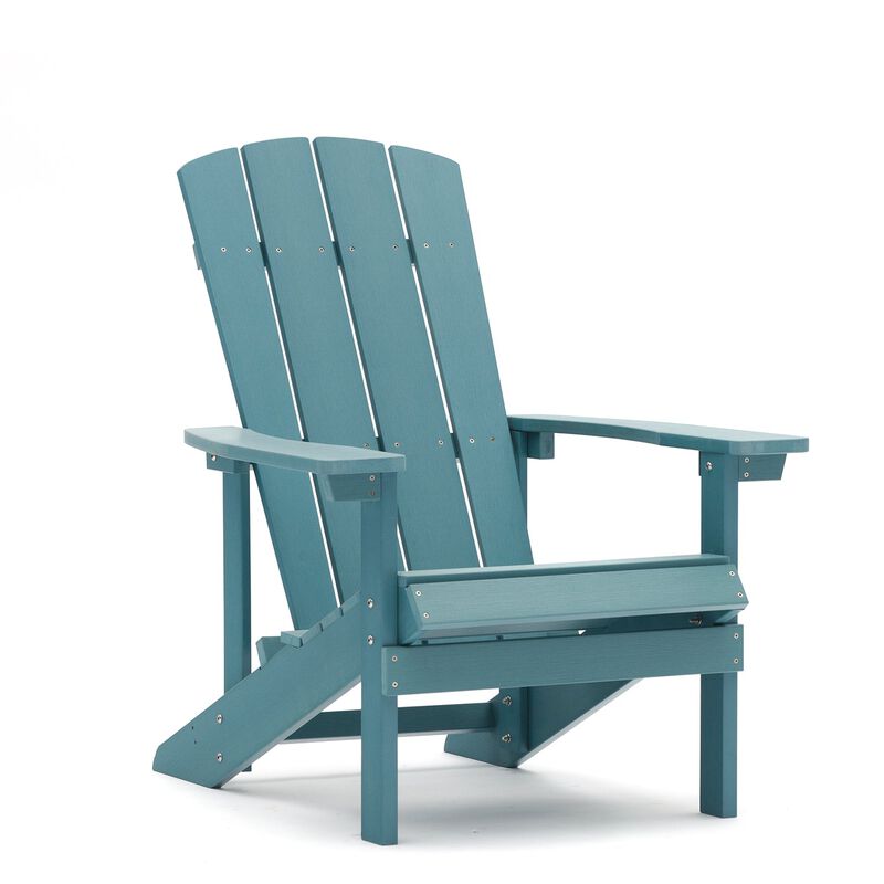 MONDAWE Outdoor Patio Slat Polyethylene HIPS Adirondack Chair for Patio Balcony