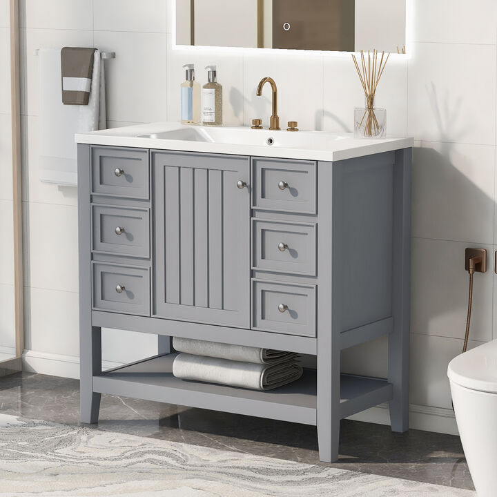 Merax 36" Bathroom Vanity Cabinet Base Only