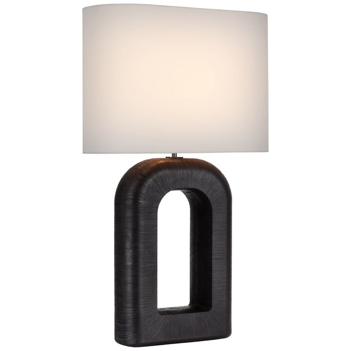 Utopia Large Combed Table Lamp in Black