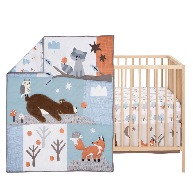 Bedtime Originals Sleepytime Bear Woodland 3-Pc Baby Nursery Crib Bedding Set