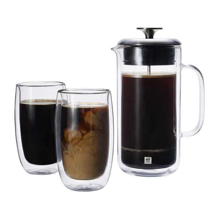 ZWILLING Sorrento Double Wall French Press and Latte Glass