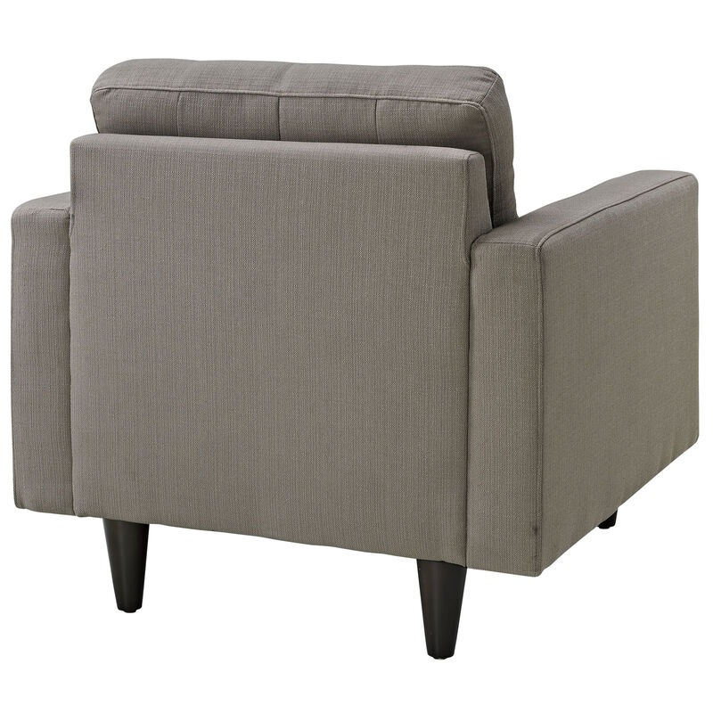 Empress Upholstered Fabric Armchair Gray EEI-1013-GRA