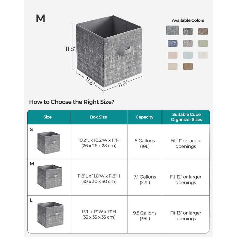 Non-Woven Fabric Storage Cubes with Double Handles