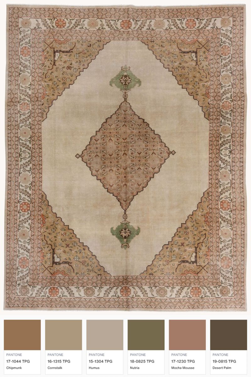 District Loom Antique Tabriz Area Rug-Darby