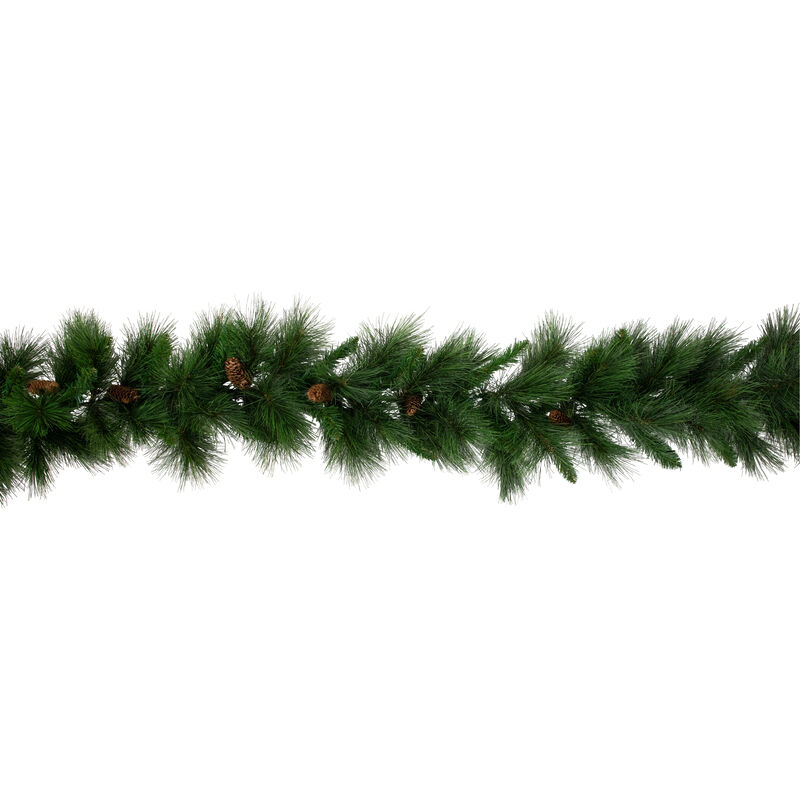 9' x 14" White Valley Pine with Pine Cones Artificial Christmas Garland - Unlit