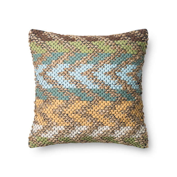 P0330 Green/Multi 22"x22" Poly Pillow