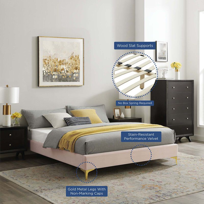 Modway - Sutton King Performance Velvet Bed Frame