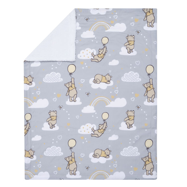 Lambs & Ivy Hunny Bear Pooh Baby Blanket - Gray, Animals, Disney, Bear