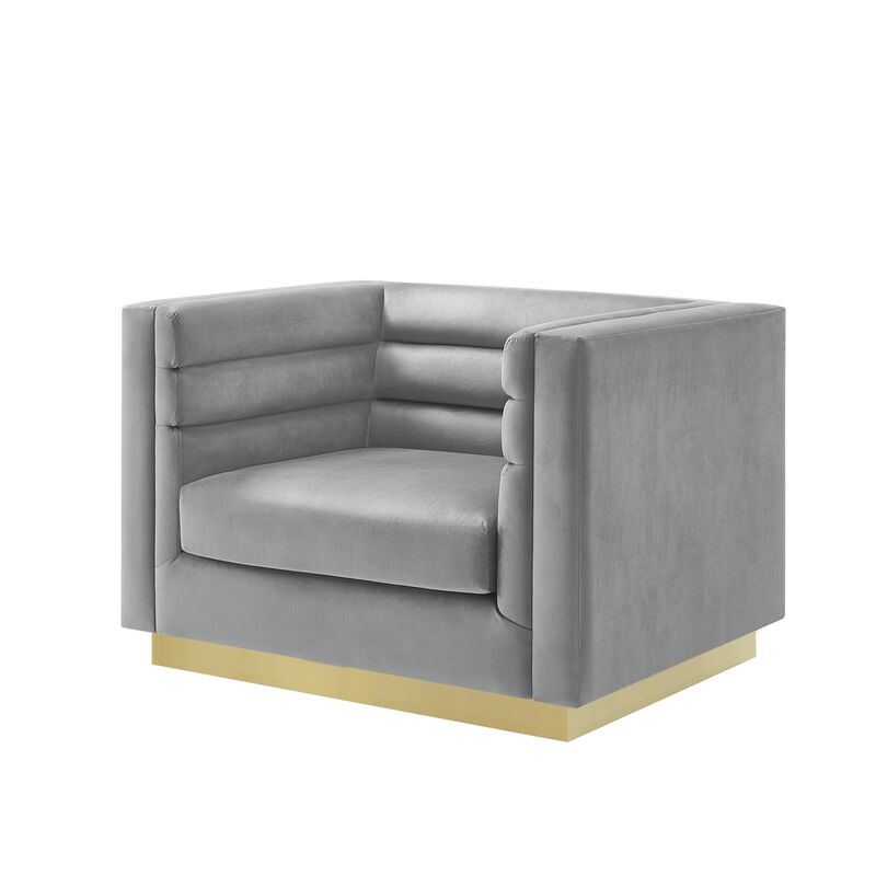 Inspired Home Eila Velvet Club Chair