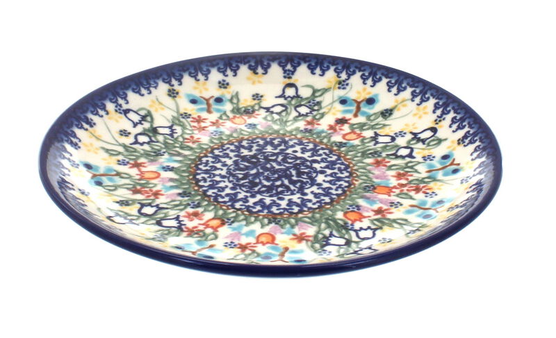 Blue Rose Polish Pottery Noel Nights Dessert Plate