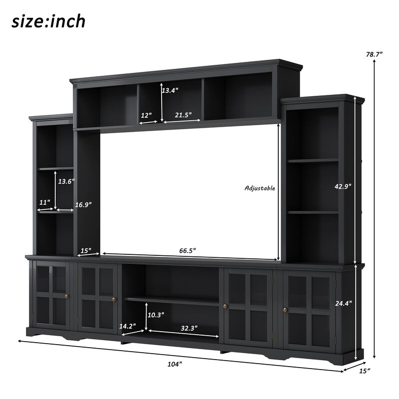 Merax Minimalism Entertainment Wall Unit TV Stand