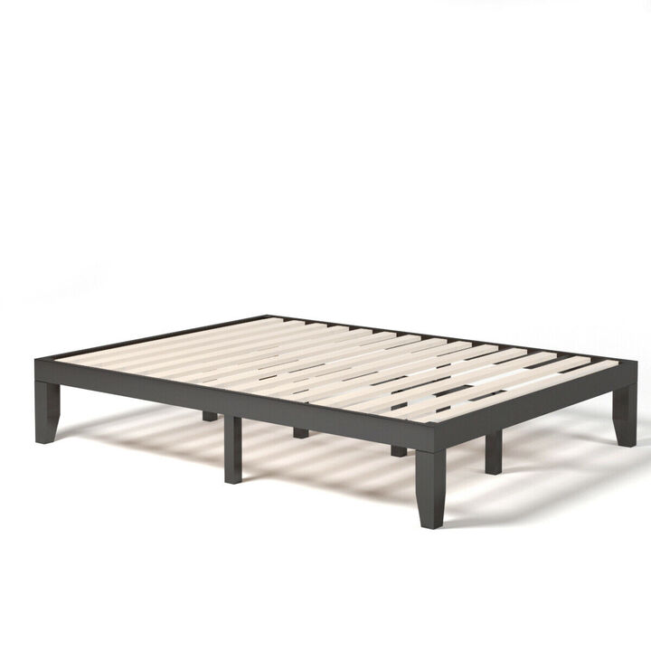 Wooden Bed Frame with Mattress Support for Bedroom or Guest Room