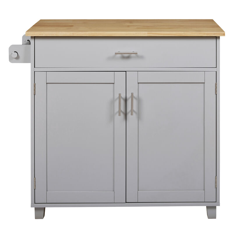 Merax Rolling Kitchen Island with Storage Kitchen Cart