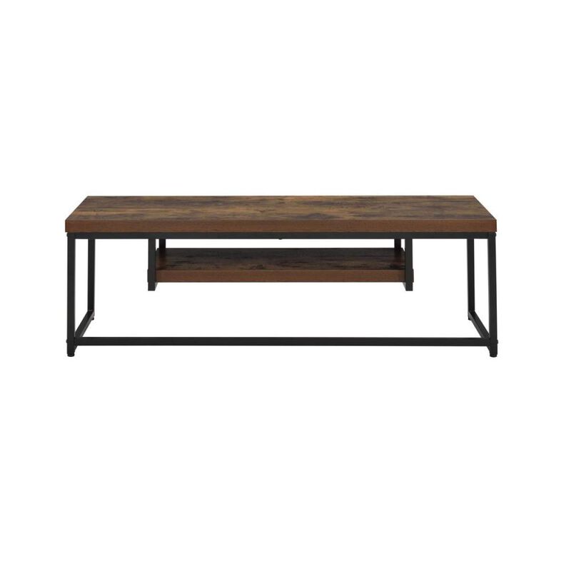 Bob TV Stand in Weathered Oak & Black