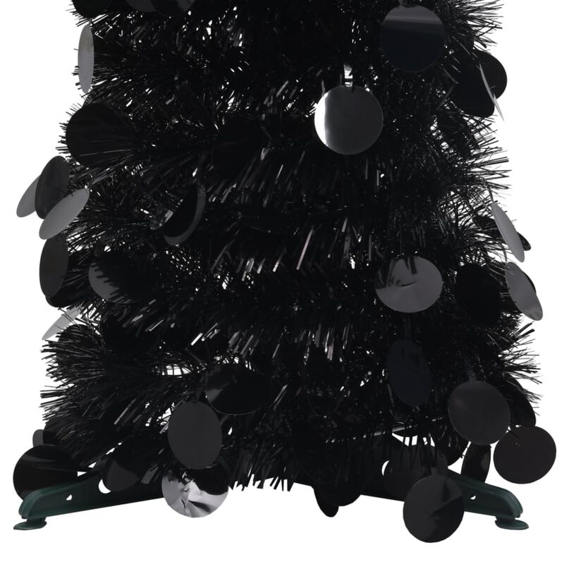 vidaXL Pop-up Artificial Christmas Tree Black 59.1" PET