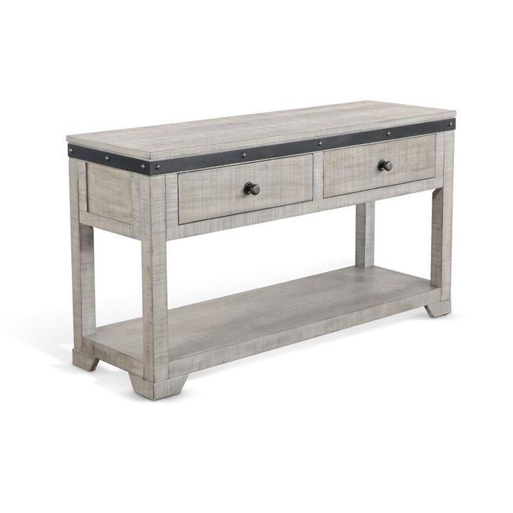 Sunny Designs Traditional Mahogany Wood Sofa Table in Alpine Gray