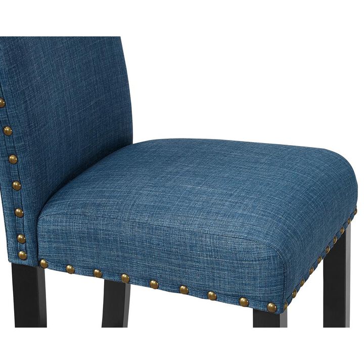 New Classic Furniture Furniture Crispin 19 Fabric Dining Chairs in Blue (Set of 2)