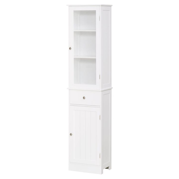 Storage Cabinet with Doors and Shelves - Perfect for Bathroom Living Room Kitchen or Office Space, White