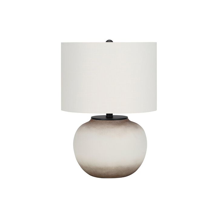 Monarch Specialties I 9722 - Lighting, 21"H, Table Lamp, Cream Ceramic, Ivory / Cream Shade, Modern