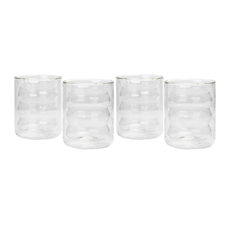 Waves Clear Water Glass - Set of 4
