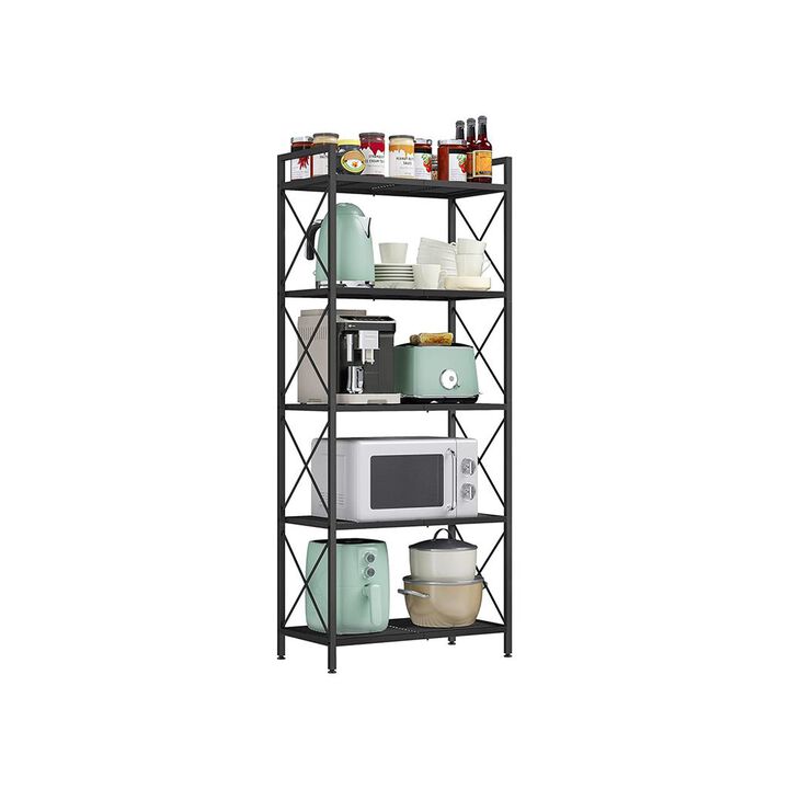 Storage Shelf with X-Side Frames for Stylish and Sturdy Organization