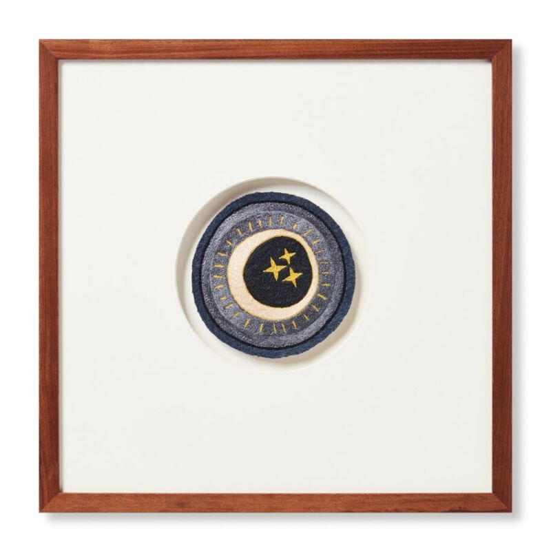 Celestial Patch Blue Ivory Wall Art